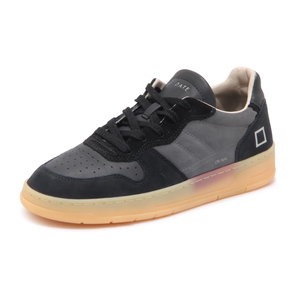 D.a.t.e. Men's Black Court 2.0 Nylon Trainers - Sneakers - 10 Uk - Shoes
