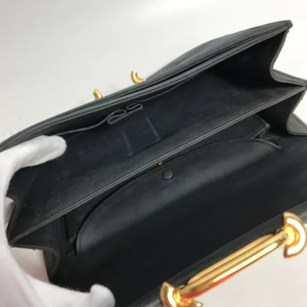 Hermès Vintage Pre-owned Suede shoulder-bags Gray Dames