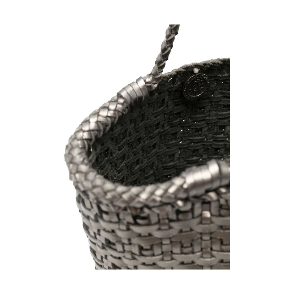 Dragon Diffusion Zilver Mand Weefsel Gevlochten Handvat Tas Gray Dames