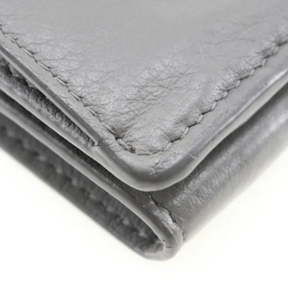 Balenciaga Vintage Pre-owned Leather wallets Gray Dames
