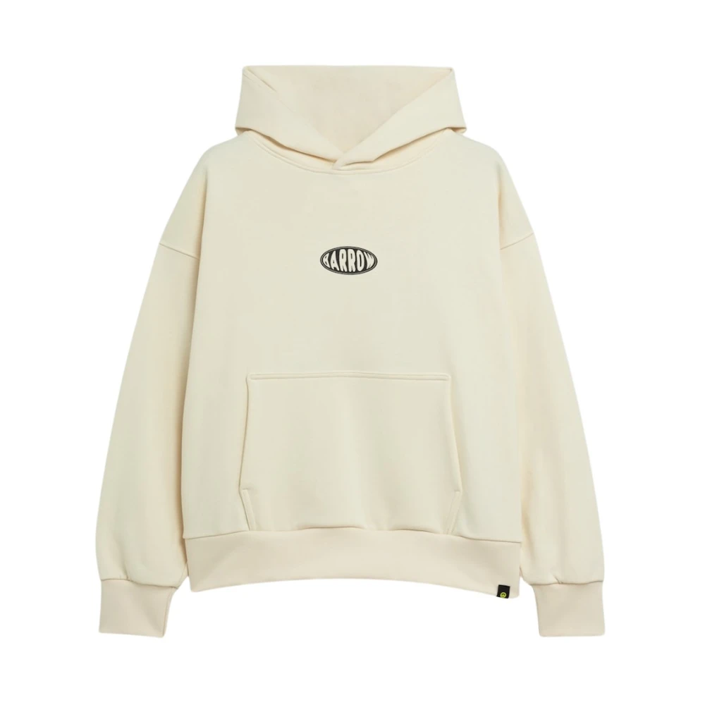 Barrow Vanilla Hoodie met All-Over Prints Beige Dames