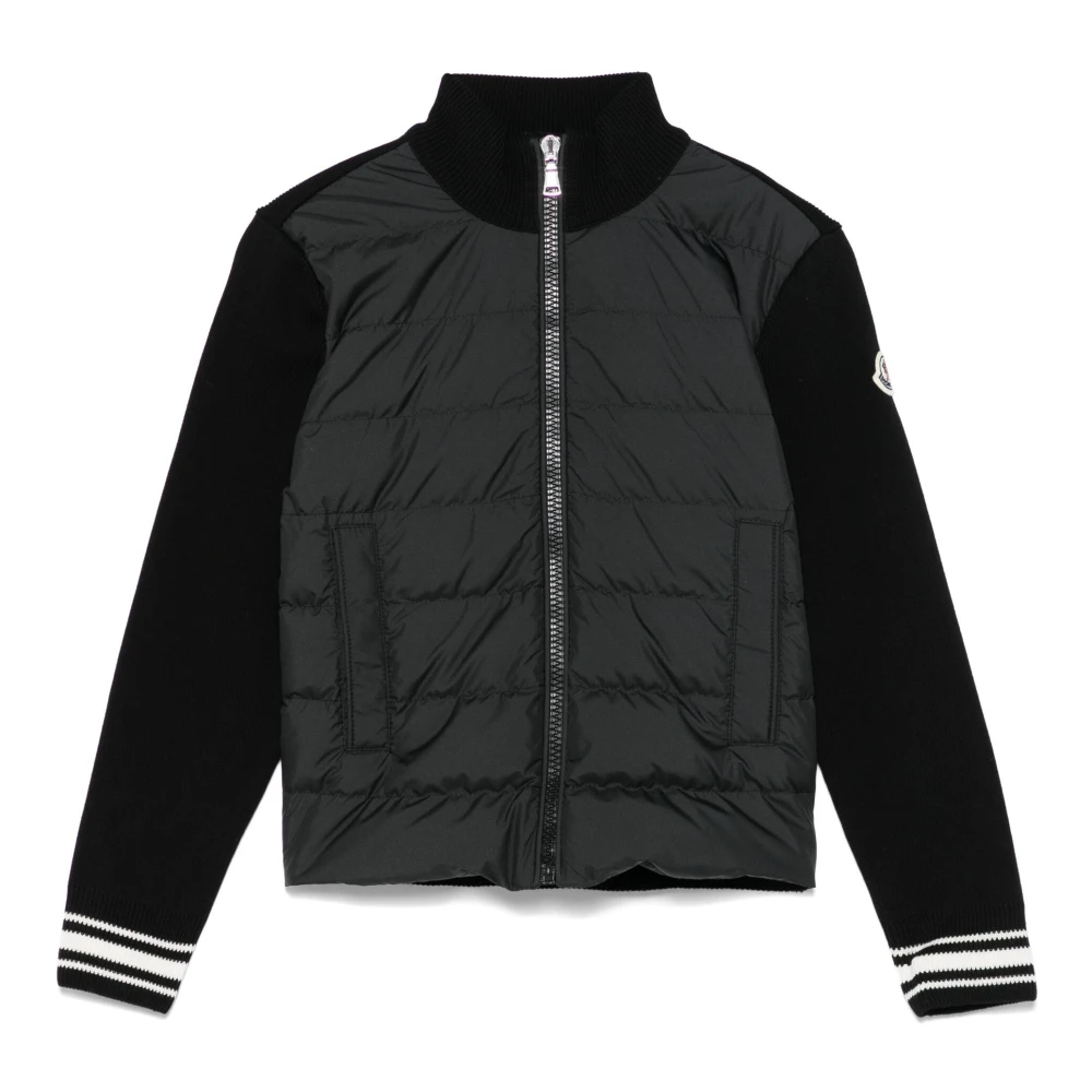 Moncler Barn Svart Tröja Polyester Polokrage Black, Pojke