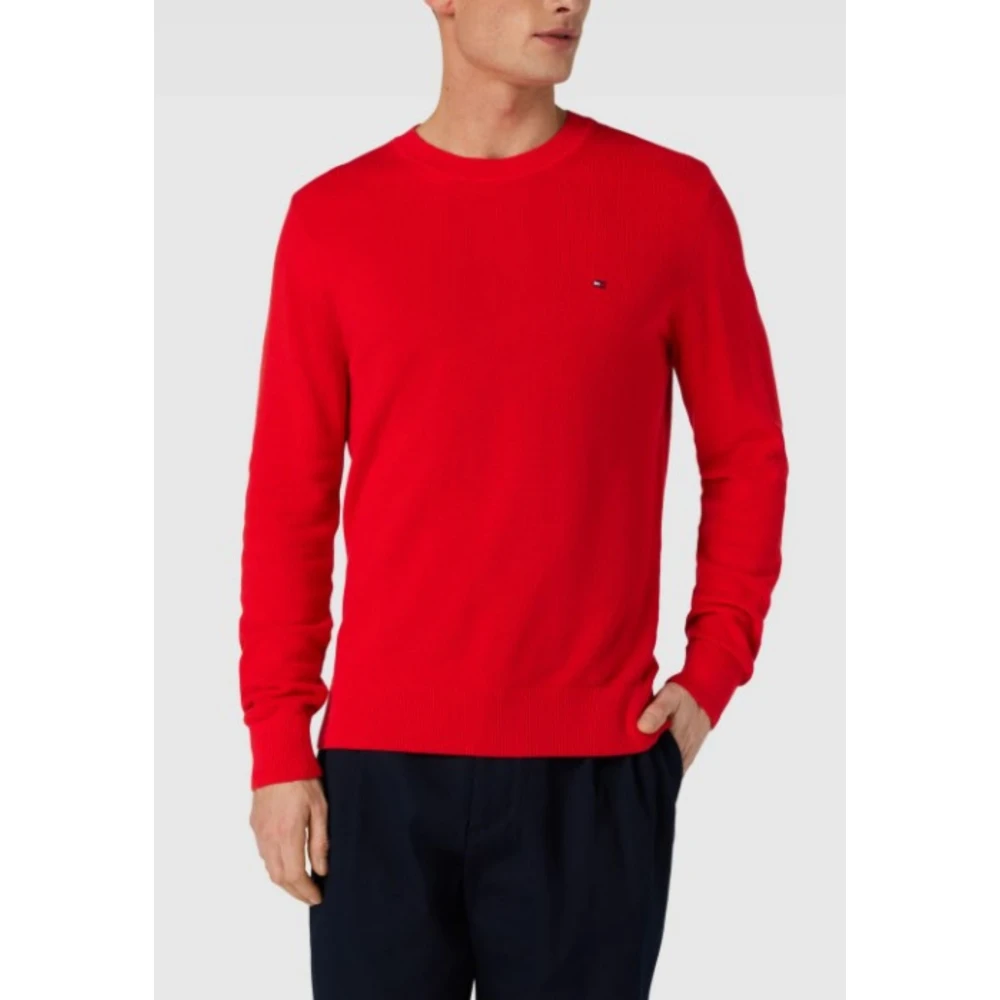 Tommy Hilfiger Heren Chain Ridge C-Hals Trui Red Heren