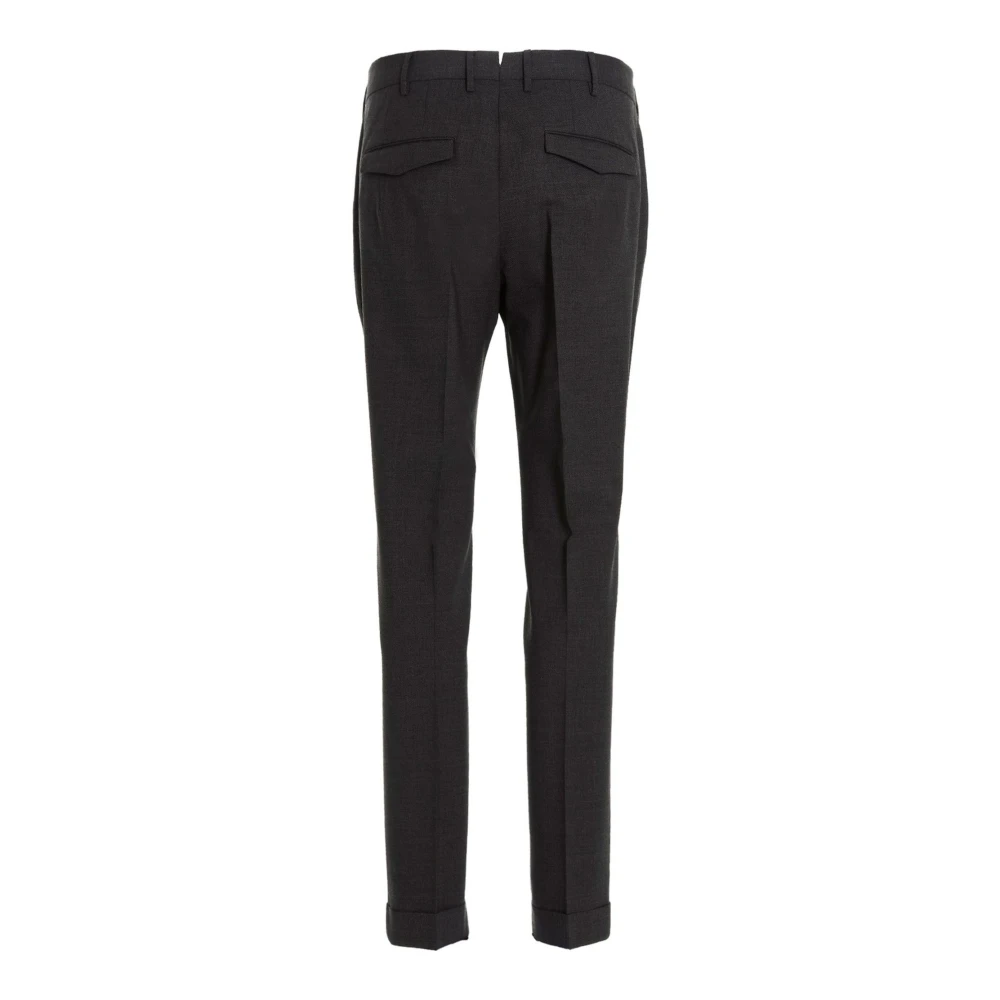 PT Torino Grijze Wol Maatwerk Broek Elastisch Ontwerp Gray Heren