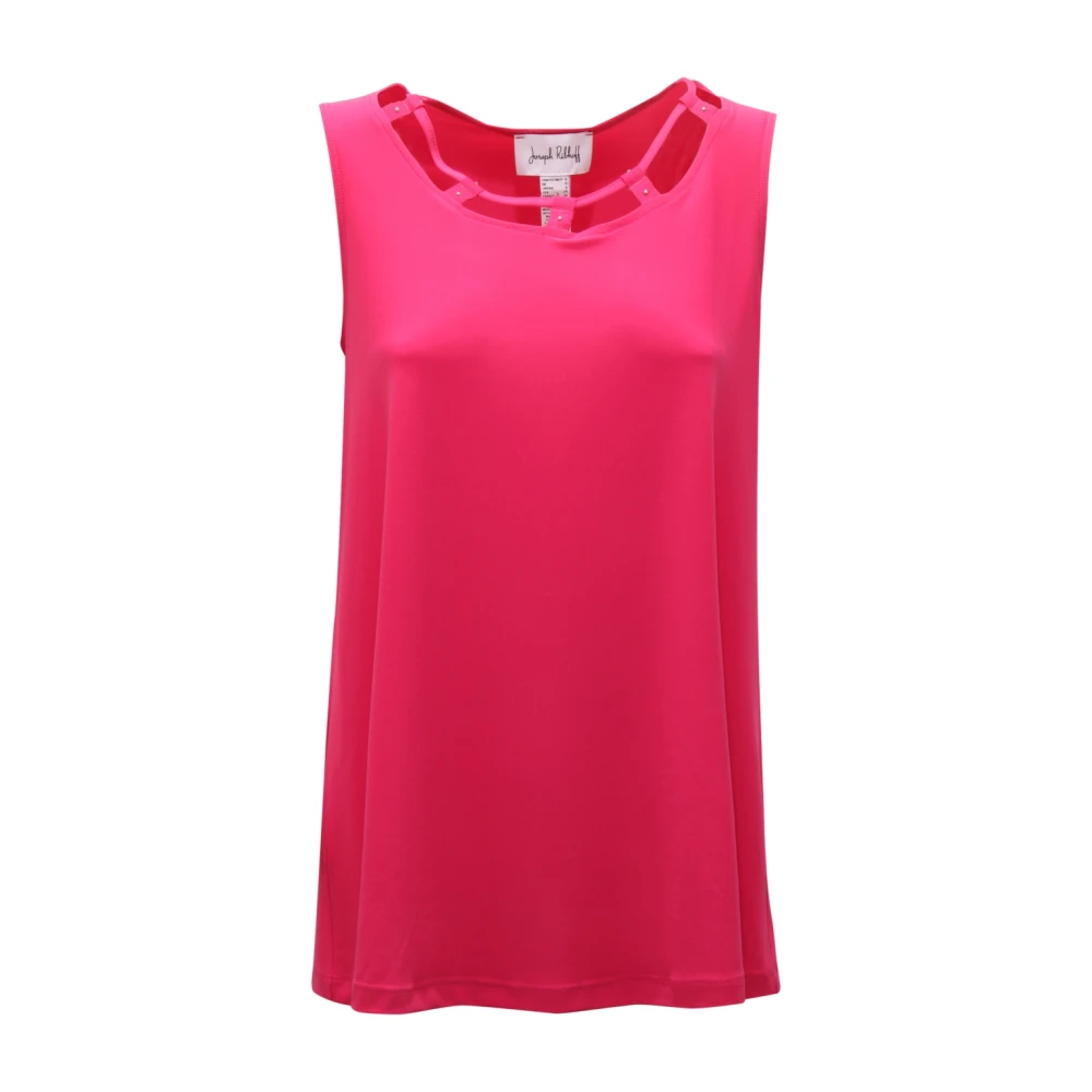 Joseph Ribkoff Pink Sleeveless Tops, Female, Xs, Sleeveless Dazzle Top