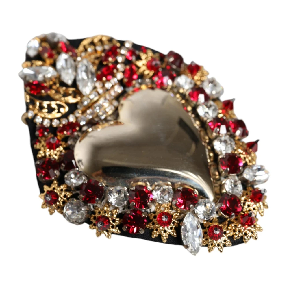 Dolce & Gabbana Women's Crystal Sacred Heart Brooch Multicolor