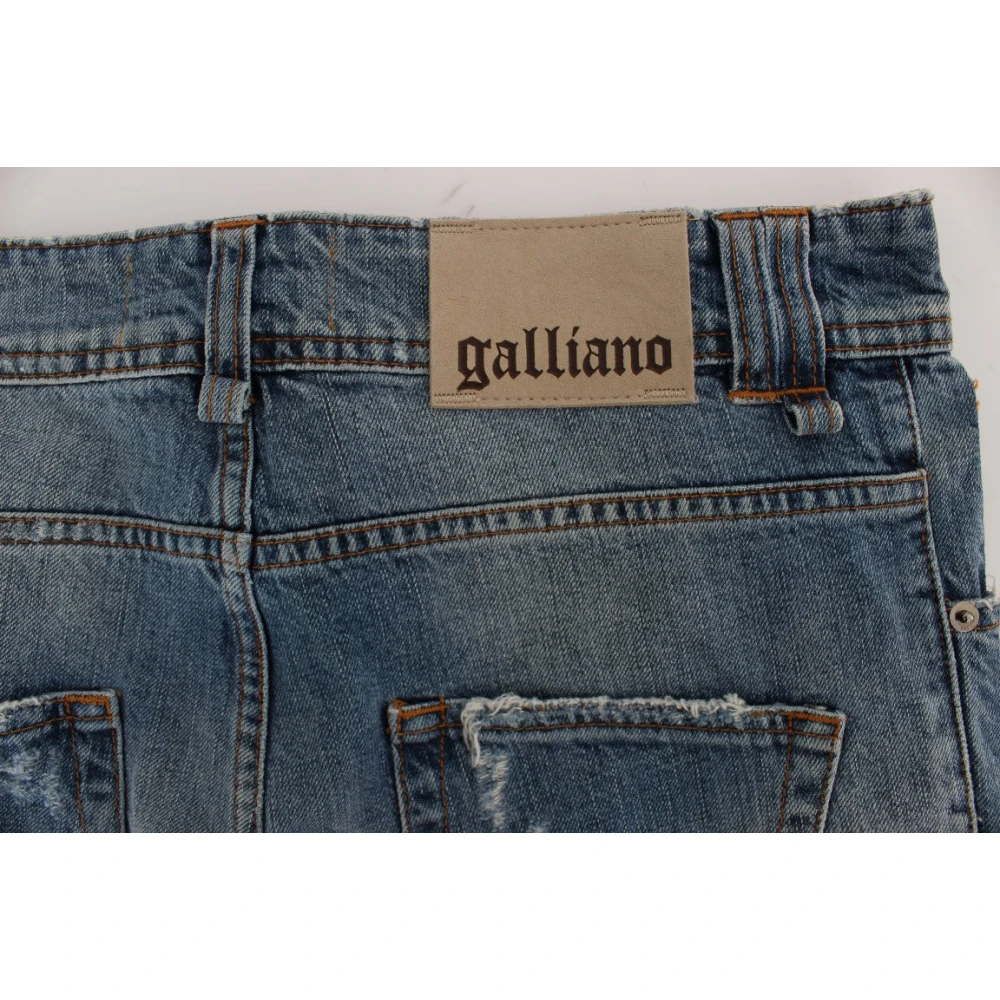 John Galliano Chic Boyfriend Blue Wash Jeans Blue Dames
