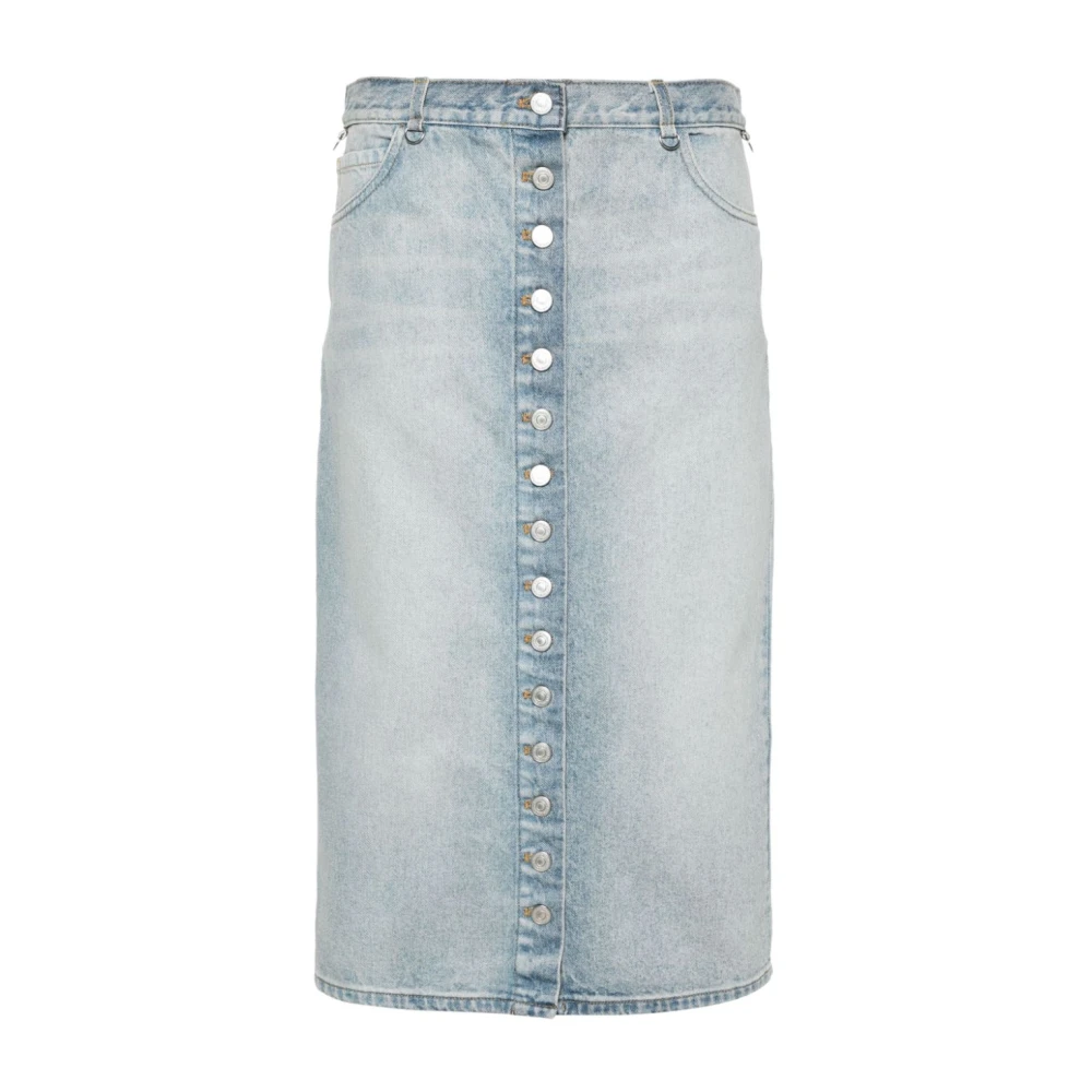 Courrèges Vrouw Blauw Rokken Dames, S, Denim, Clear Denim Rok