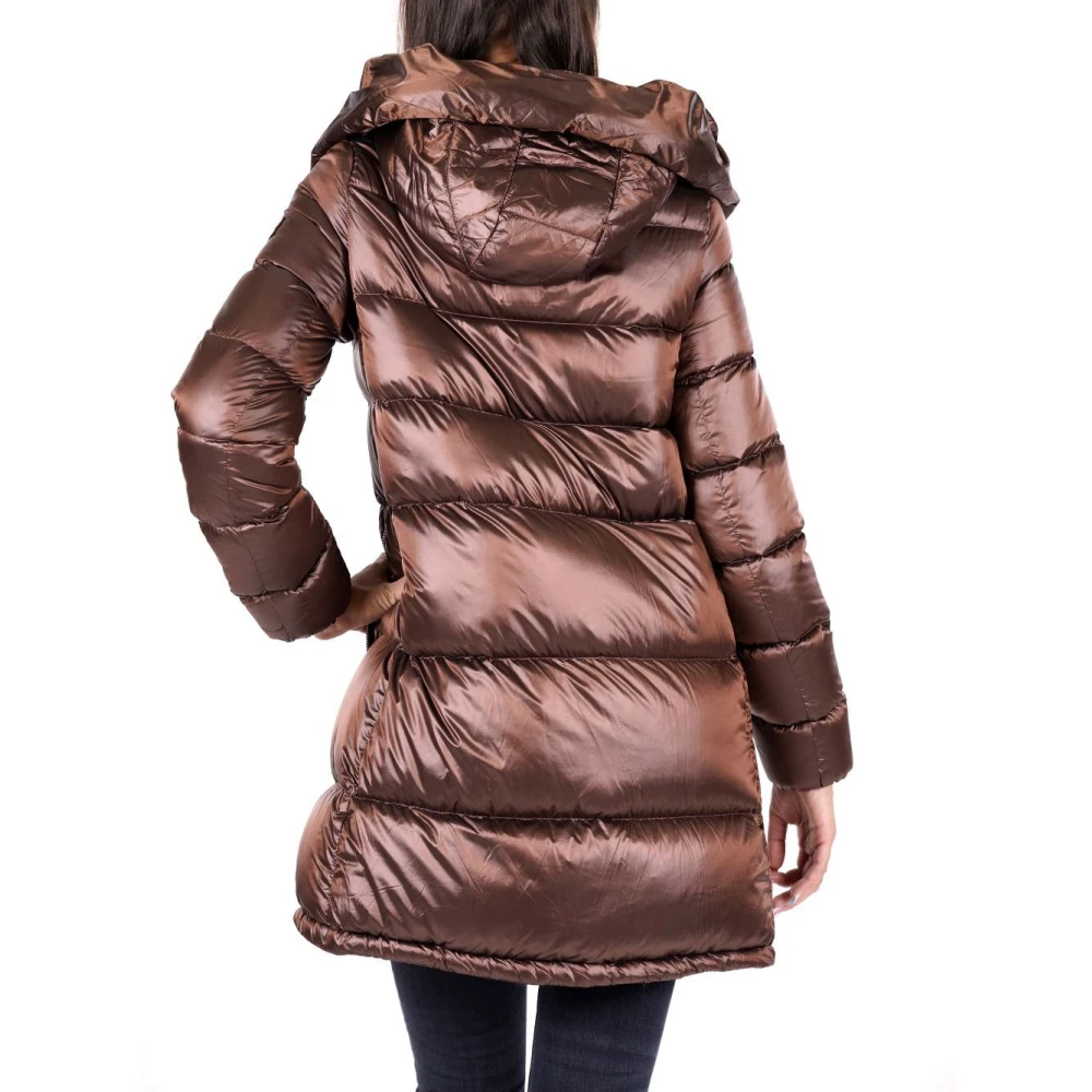 YES ZEE Bruine Pufferjas voor vrouwen Brown Dames