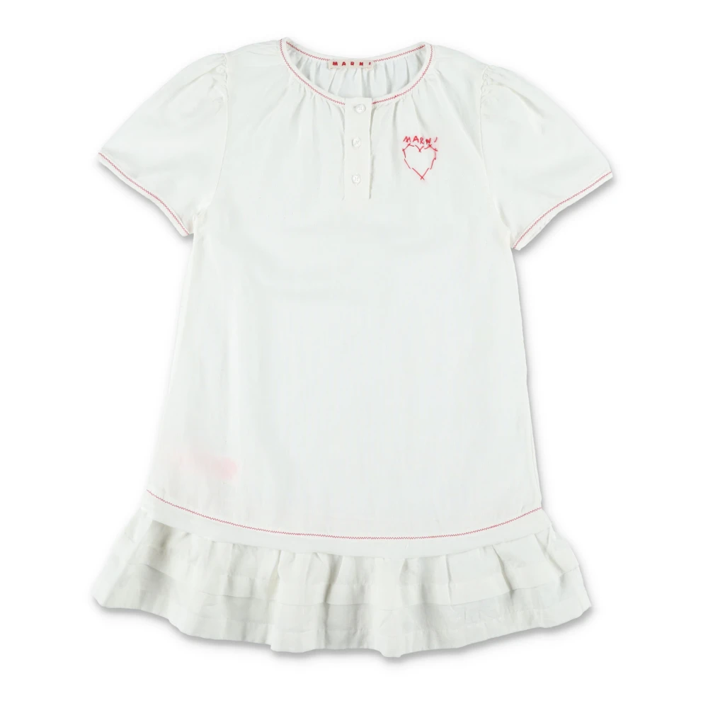 Marni Girls White Dresses, 8 Y, Lino Dress