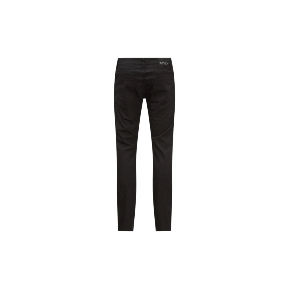 Hugo Boss Zwarte Slim-fit Performance Denim Jeans Black Heren