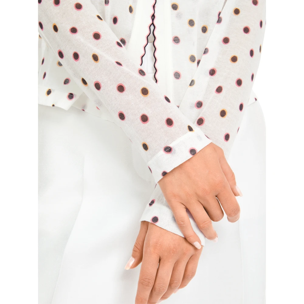 Marc Cain Polka Dot Vest Gebreid in Duitsland White Dames
