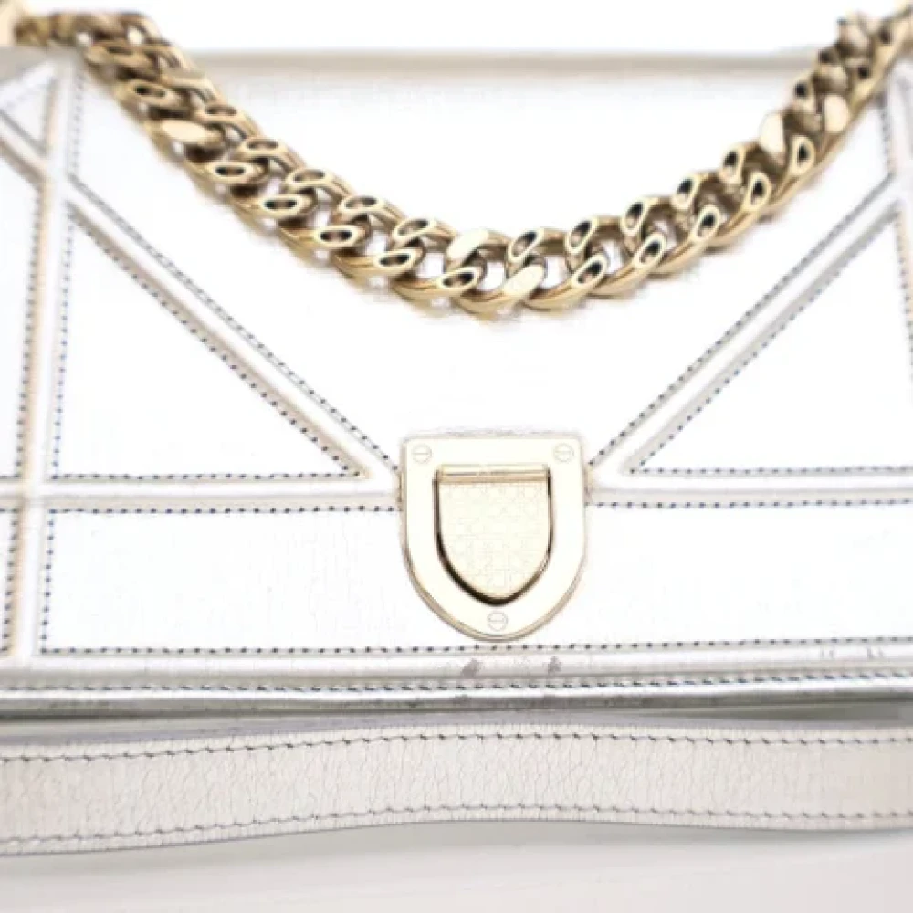 Dior Vintage Pre-owned Leather dior-bags Gray Dames
