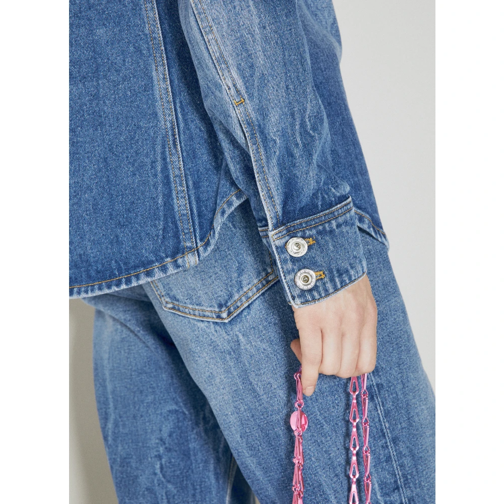 Paco Rabanne Denim Shirt met Metalen Versieringen Blue Dames