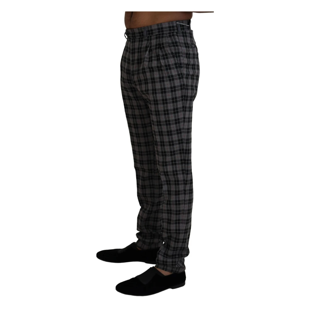 Bencivenga Elegante Grijze Geruite Heren-Chino's Gray Heren