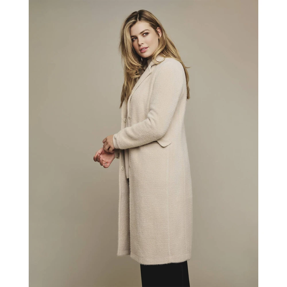 Rino&Pelle Lange Single-Breasted Jas Beige Dames