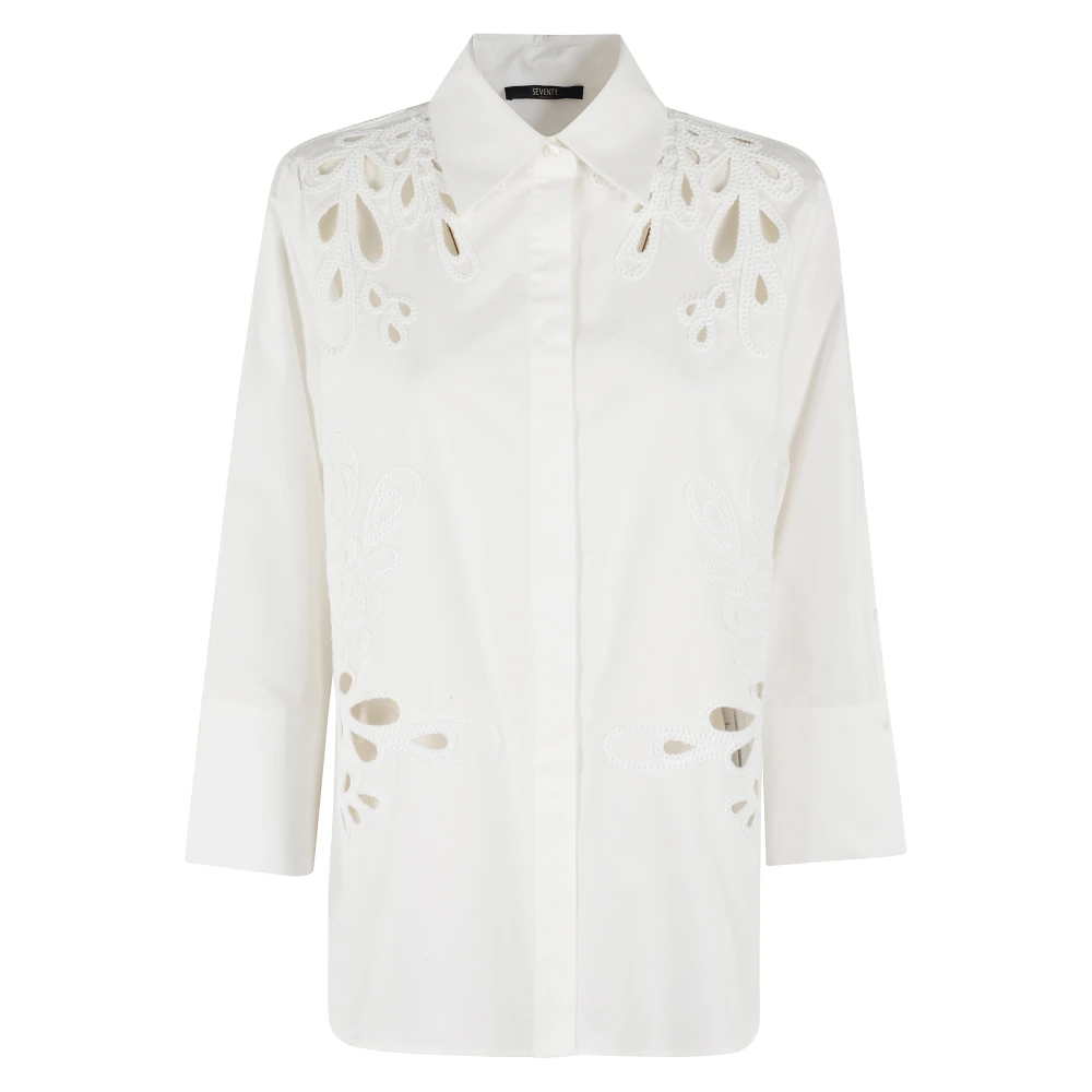 Seventy Effen katoenen overhemd White Dames