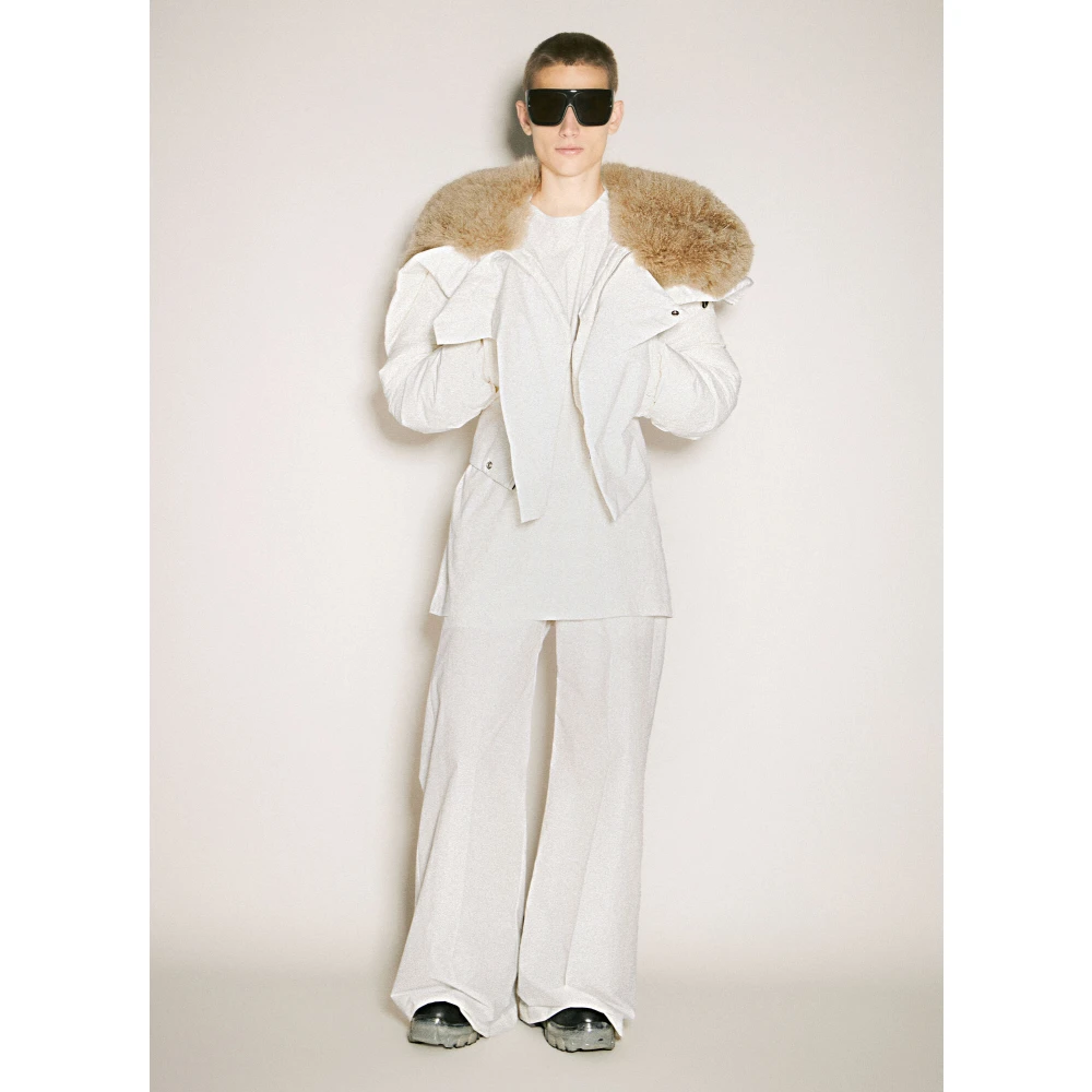 Moncler Parka Jas met Shearling Kraag Beige Heren