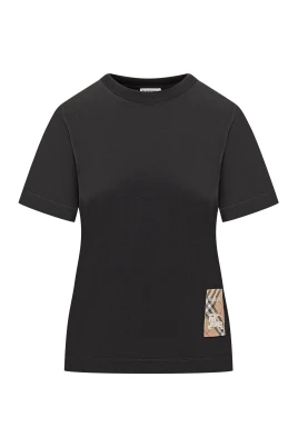 Check-patch T-shirt