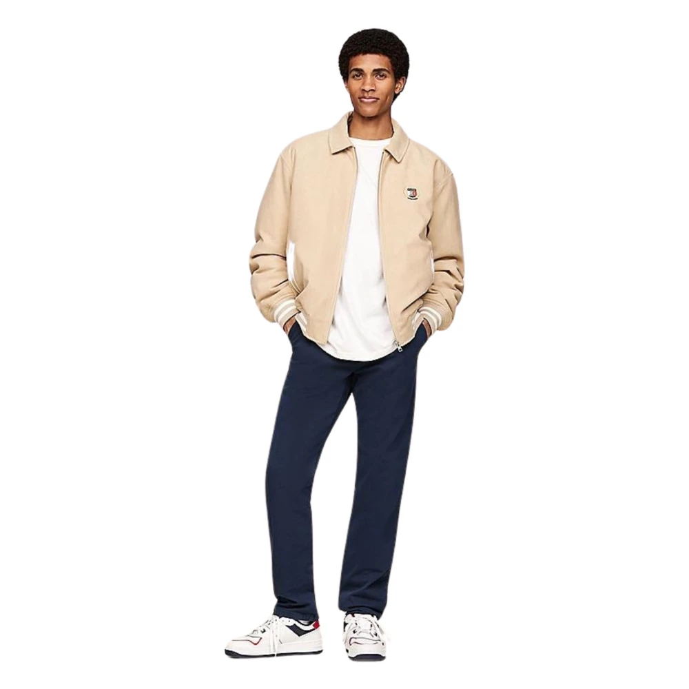 Tommy Hilfiger Blauwe Chino Broek van Katoen Twill Blue Heren