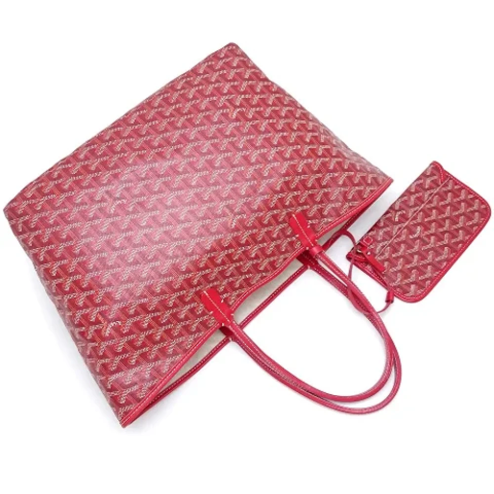 Goyard Vintage Pre-owned Canvas handbags Red Dames