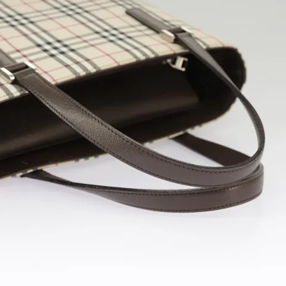 Burberry Vintage Pre-owned Canvas handbags Beige Dames