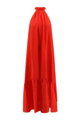 long-dress-with-american-neckline-and-ruffled-hem-in-cotton-silk-muslin
