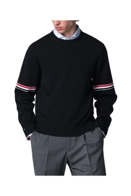 Milano Stitch RWB Arm Stripe Pullover