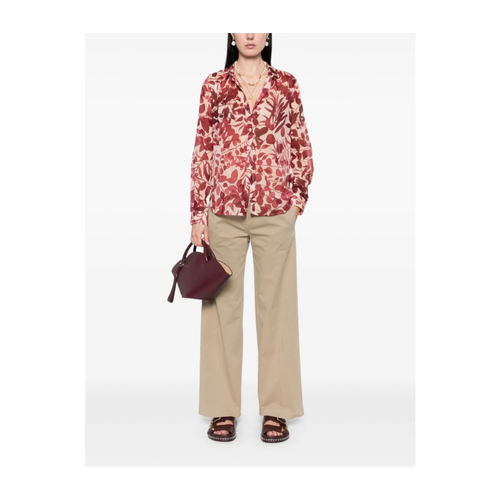 Forte Bianco E Rosso Dames Overhemden Multicolor Dames