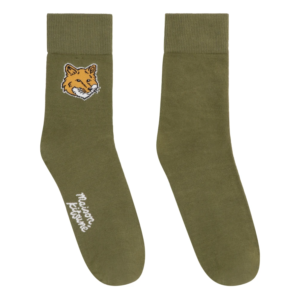 Maison Kitsuné Socks Green Heren
