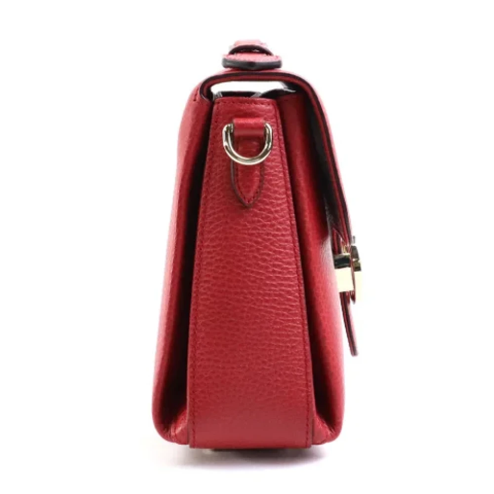 Gucci Vintage Pre-owned Leather shoulder-bags Red Dames
