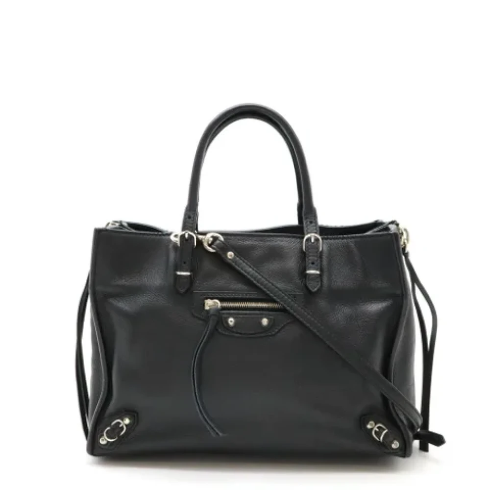 Balenciaga Vintage Pre-owned Leather handbags Black Dames
