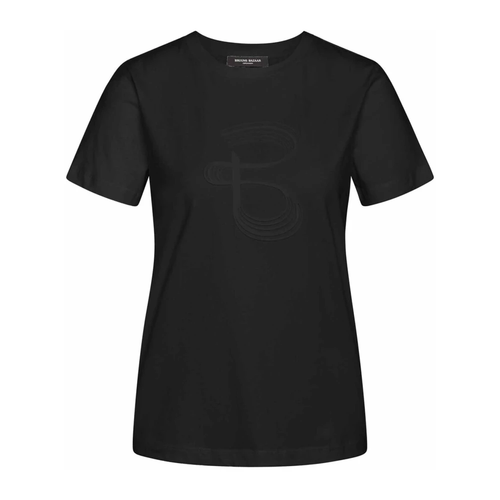Bruuns Bazaar T-shirt met stijlvol motief Black Dames