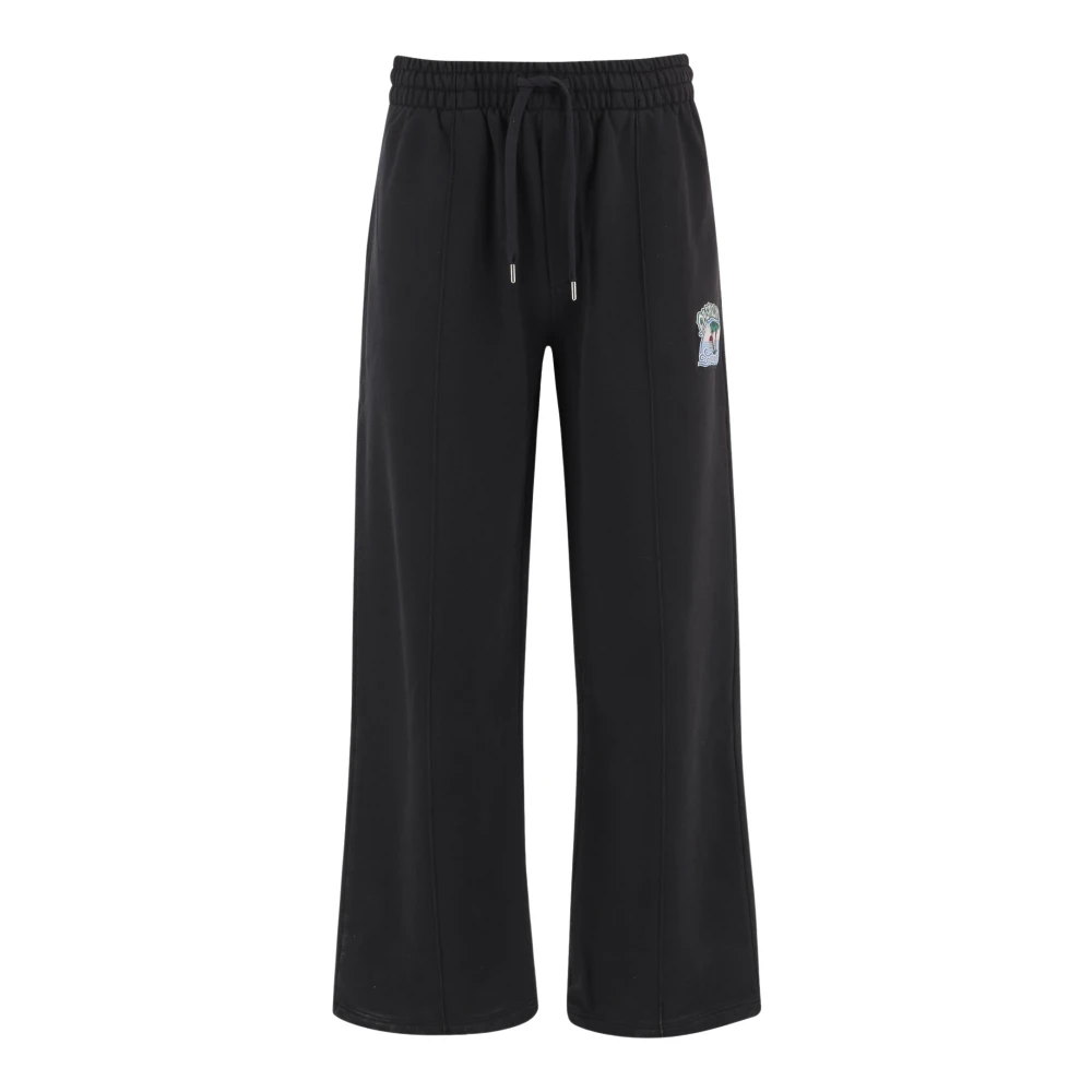 Casablanca Men's Black Joggers - Wide Trousers - S - Trousers