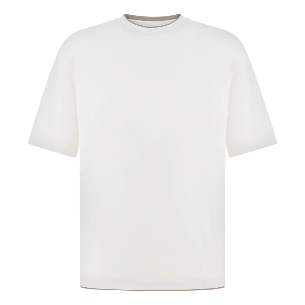 Boggi Milano Hombre Blanco - Camiseta De Algodón Pima - Tops - L - Camiseta De Algodón Pima