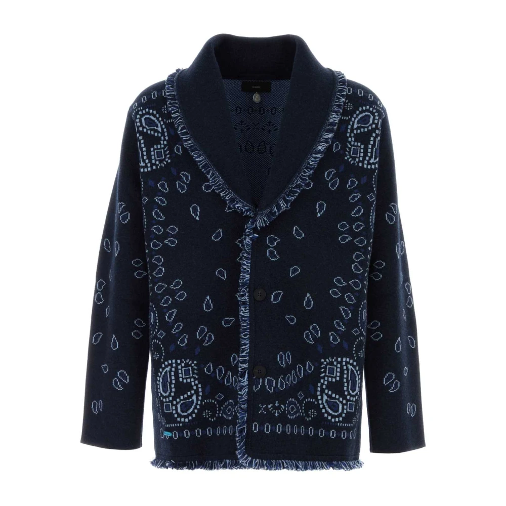 Alanui Lyxig Broderad Jacquard Cardigan Multicolor, Herr