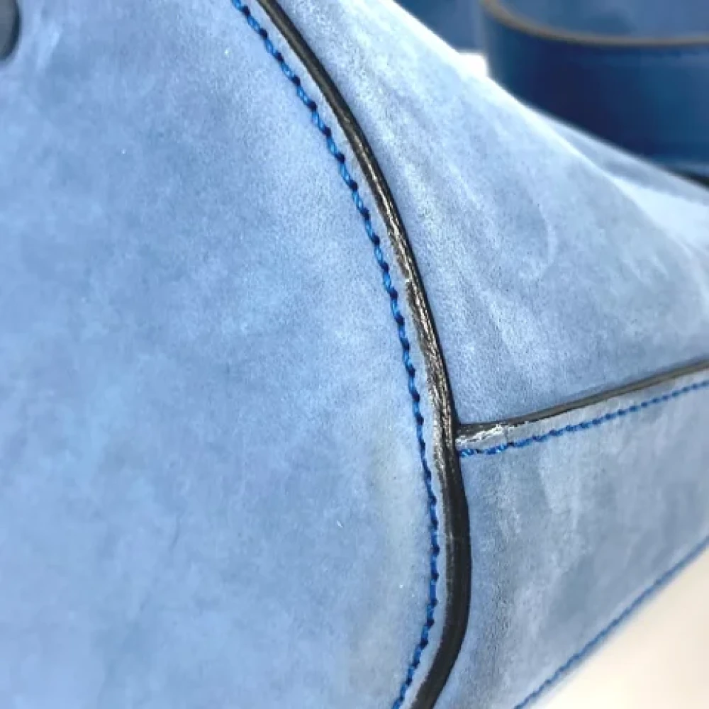 Bvlgari Vintage Pre-owned Leather handbags Blue Dames