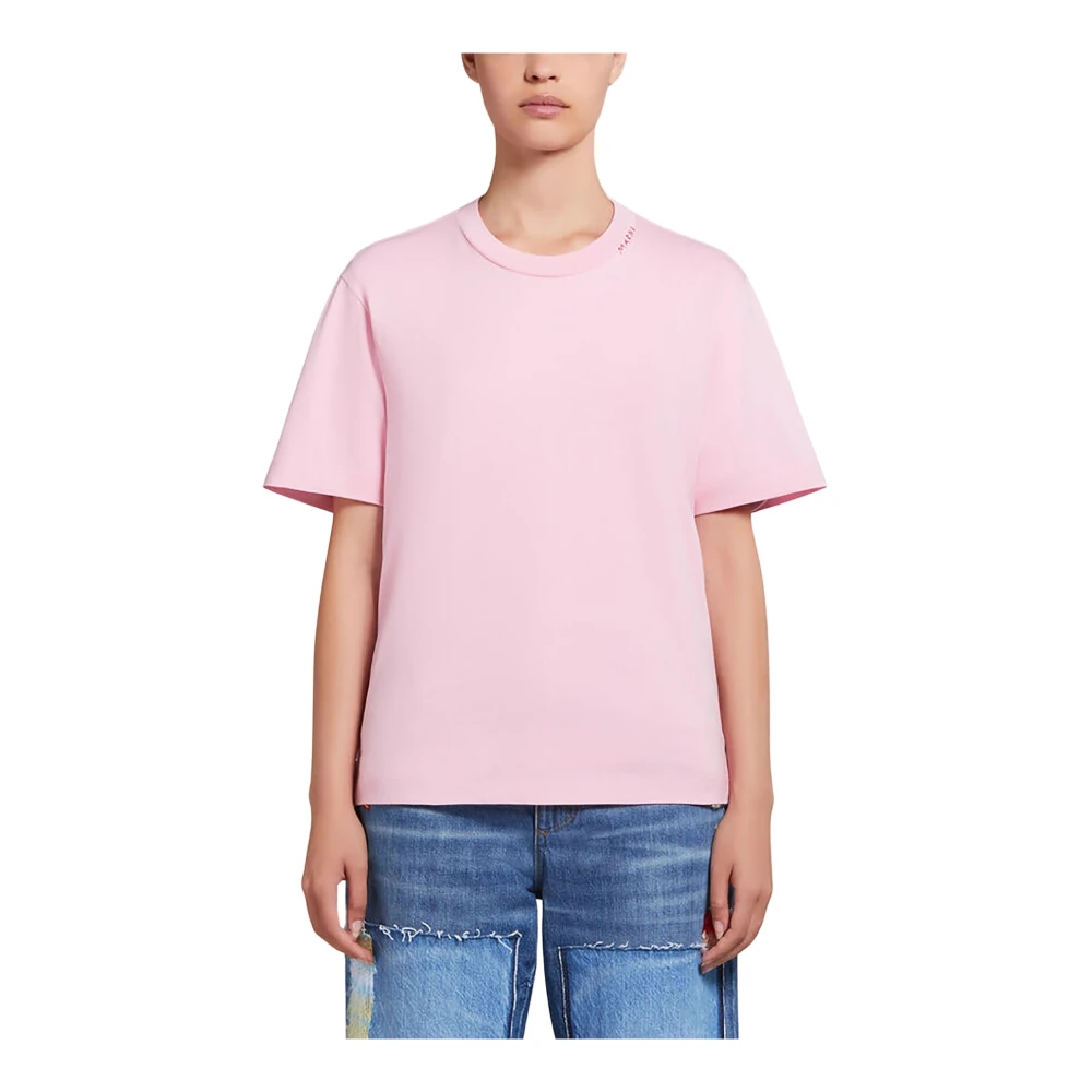Marni Ronde hals T-shirt Pink Dames