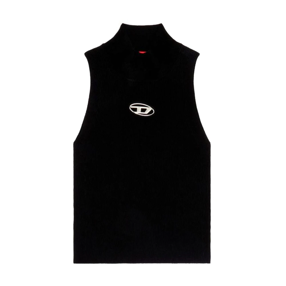 Diesel Zwarte Topkleding voor Vrouwen Ss24 Black Dames