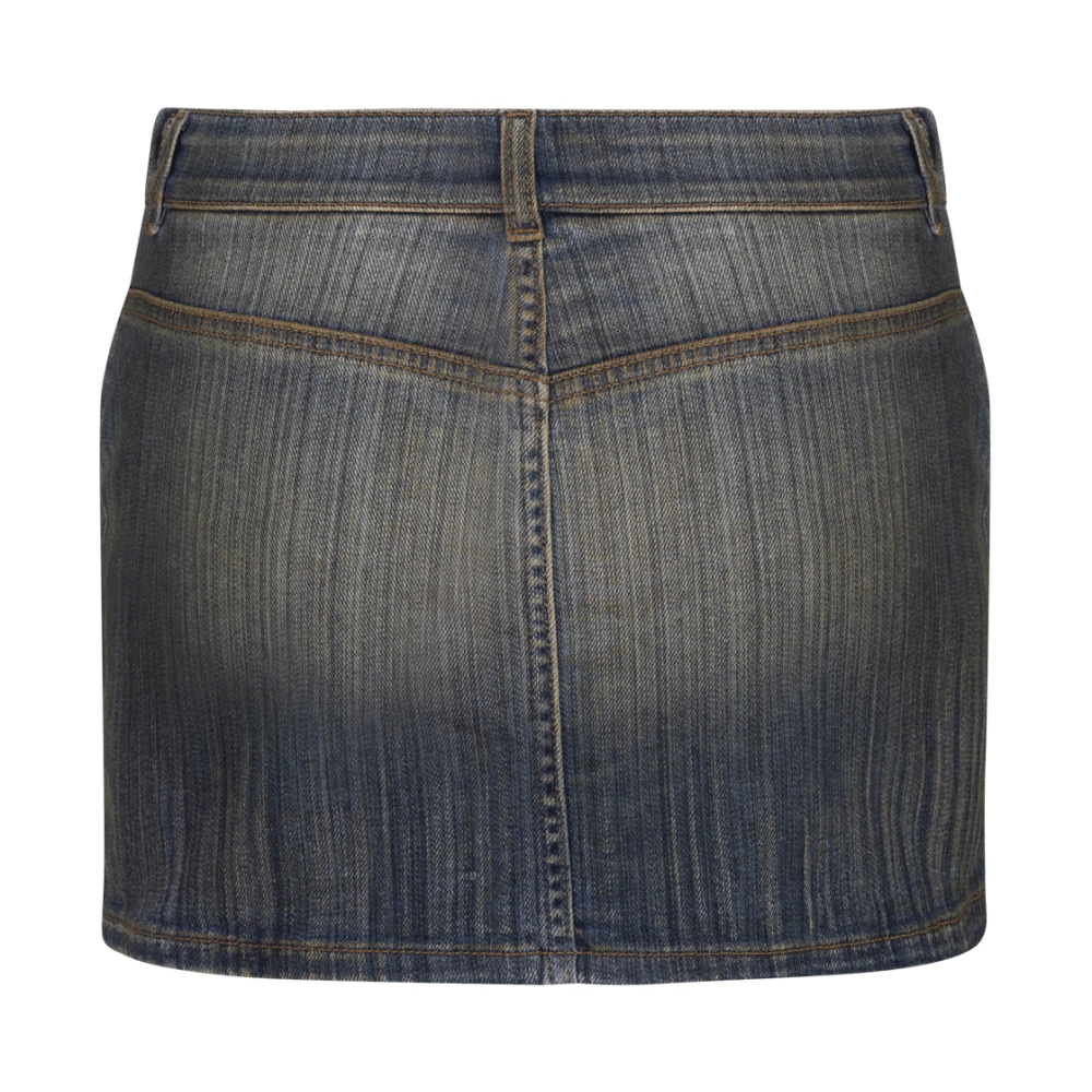 Diesel Blauwe Denim Mini Rok Oval D Blue Dames