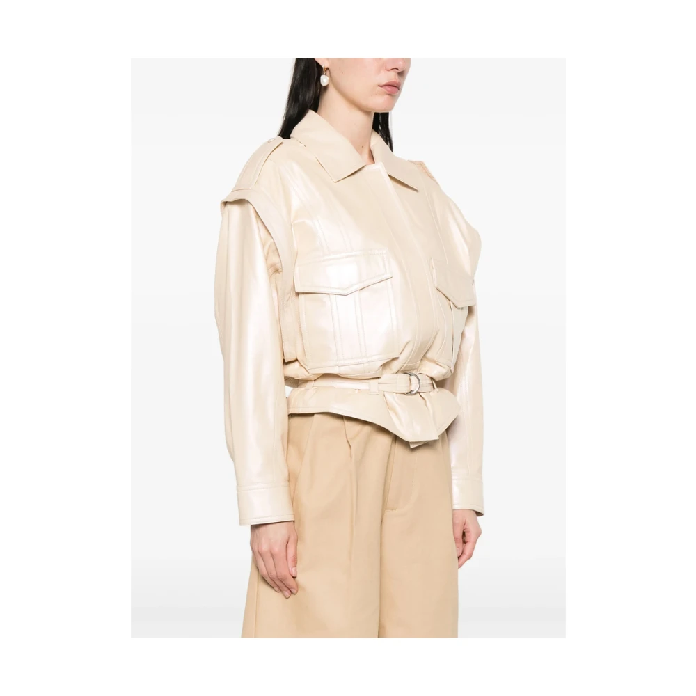 IRO Beige Riem Epauletten Buitenkleding Beige Dames