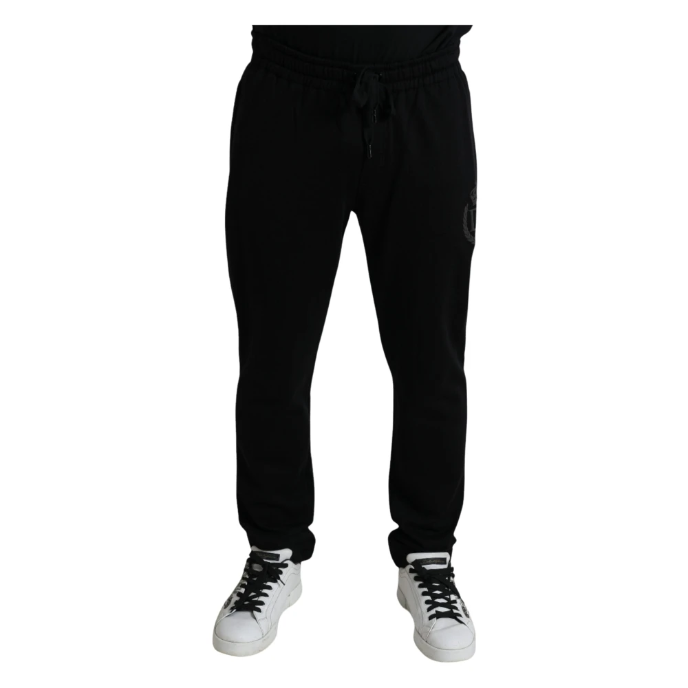 Dolce & Gabbana Men's Black Dg Logo Skinny Jogger Sweatpants Pants