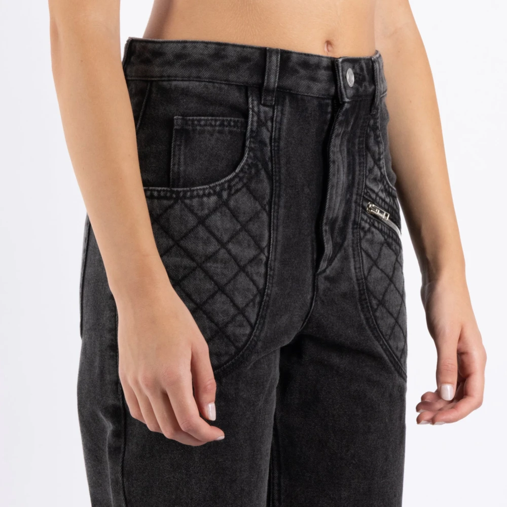 Isabel marant Donkergrijze Katoenen Broek Gray Dames