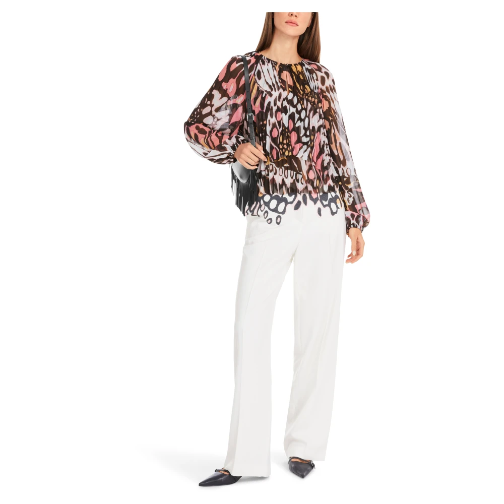 Marc Cain Gestileerde Butterfly Print Blouse Multicolor Dames