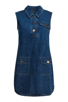 Blå Jeans Ärmlös Miniklänning