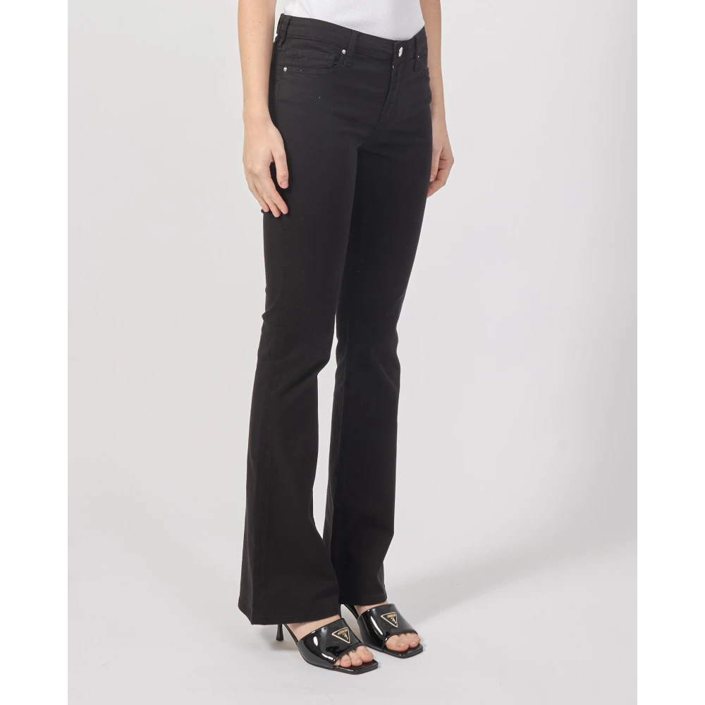 Armani Exchange Zwarte Slim Fit Flared Jeans Black Dames