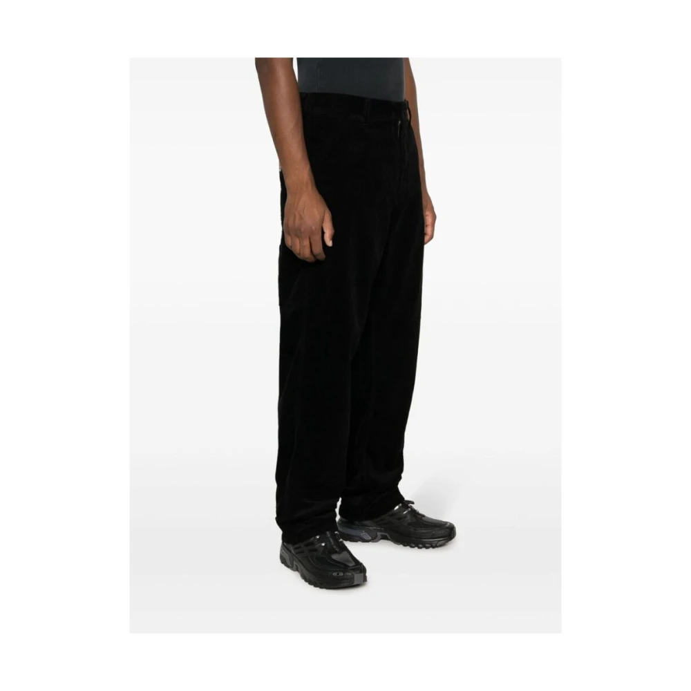 Carhartt WIP Zwarte Corduroy Straight Leg Jeans Black Heren