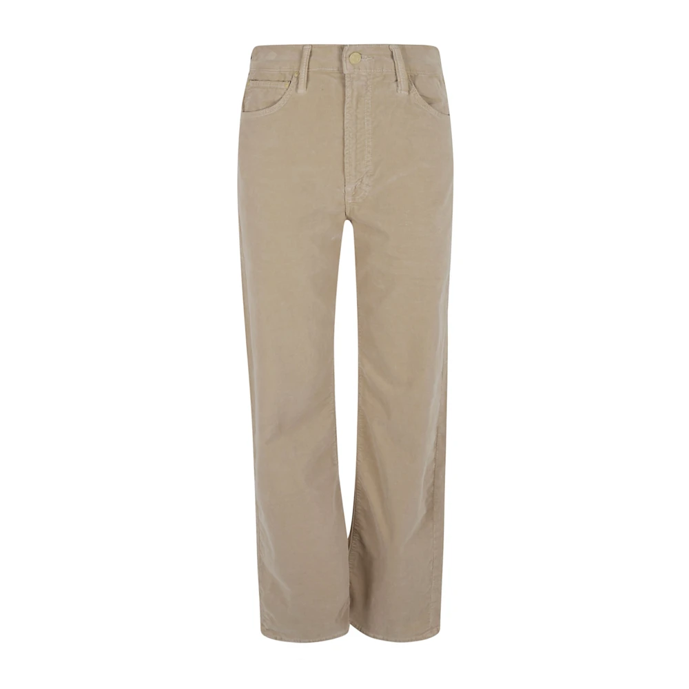 Mother Taupe Straight Leg Jeans Beige Dames