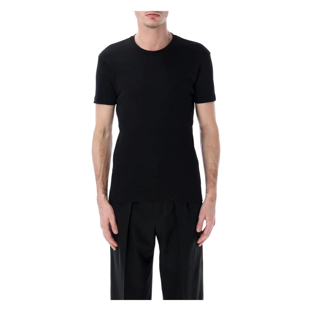 Tom Ford Men's Black T-Shirts, L, Short Sleeve Tee Perforated