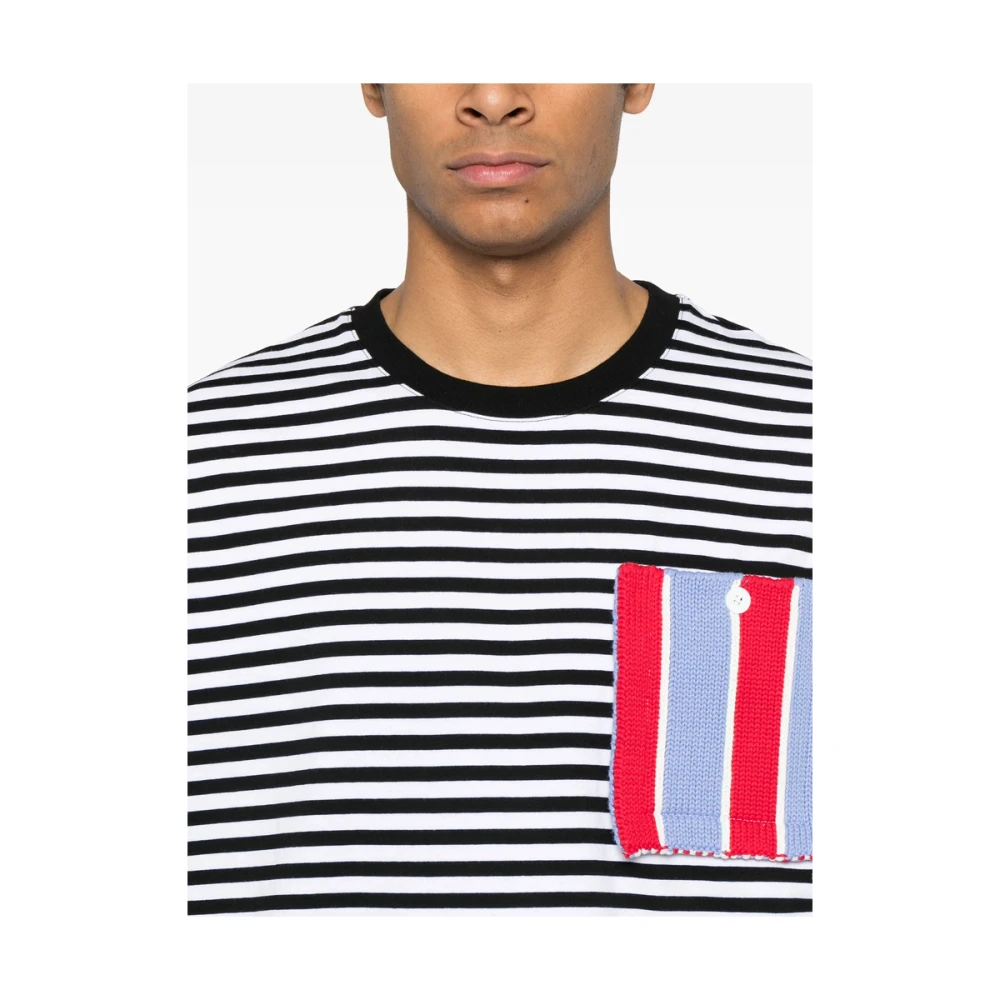 Loverboy by Charles Jeffrey Gestreept Zwart Zak T-shirt Black Heren